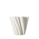 GobekUsa Geometric Ceramic Fold Pattern Flower Vase Decorative Home Ornament