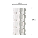 GobekUsa Geometric Ceramic Fold Pattern Flower Vase Decorative Home Ornament