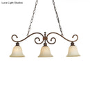 GobekUsa White Glass Bell Pendant Light - Classic Island Lighting with 3 Lights for Dining Room