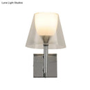 GobekUsa White Glass Flared Wall Sconce Light Fixture for Contemporary Living Rooms