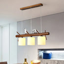 GobekUsa White Glass LED Pendant Light with Resin Bird - Cylinder Restaurant Island Hanging Fixture