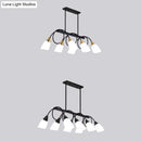 GobekUsa White Glass Tulip Suspension Light – Modern Island Ceiling Fixture for Dining Room