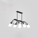 GobekUsa White Glass Tulip Suspension Light – Modern Island Ceiling Fixture for Dining Room
