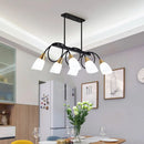 GobekUsa White Glass Tulip Suspension Light – Modern Island Ceiling Fixture for Dining Room