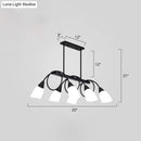 GobekUsa White Glass Tulip Suspension Light – Modern Island Ceiling Fixture for Dining Room