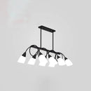 GobekUsa White Glass Tulip Suspension Light – Modern Island Ceiling Fixture for Dining Room