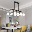 GobekUsa White Glass Tulip Suspension Light – Modern Island Ceiling Fixture for Dining Room