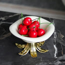 GobekUsa Golden Branches Ceramic Fruit Plate Tray Bowl Home Decoration Accessories