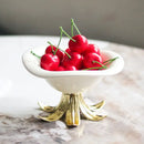 GobekUsa Golden Branches Ceramic Fruit Plate Tray Bowl Home Decoration Accessories