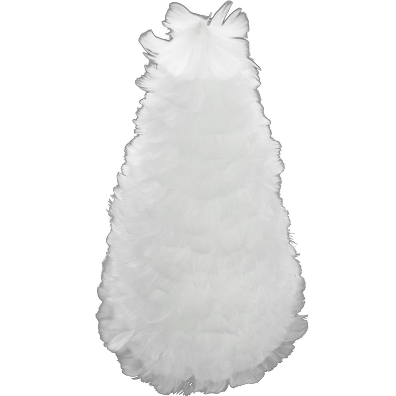 White Goose Feather Christmas Tree Cone