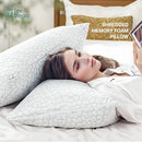 GobekUsa Cooling Shredded Sponge Memory Foam Pillow - Medium Firm Support