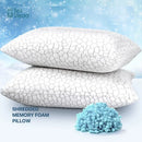 GobekUsa Cooling Shredded Sponge Memory Foam Pillow - Medium Firm Support