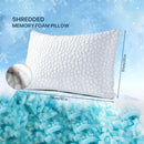 GobekUsa Cooling Shredded Sponge Memory Foam Pillow - Medium Firm Support