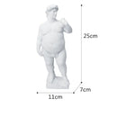 GobekUsa David Obesity Resin Sculpture: Nude Male Figure Art Home Decor Ornament