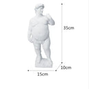 GobekUsa David Obesity Resin Sculpture: Nude Male Figure Art Home Decor Ornament