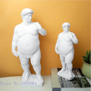 GobekUsa David Obesity Resin Sculpture: Nude Male Figure Art Home Decor Ornament