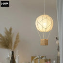 GobekUsa Hot Air Balloon Chandeliers - Handmade Rattan Fabric Kids Room Lamps