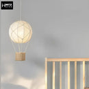 GobekUsa Hot Air Balloon Chandeliers - Handmade Rattan Fabric Kids Room Lamps