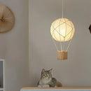 GobekUsa Hot Air Balloon Chandeliers - Handmade Rattan Fabric Kids Room Lamps