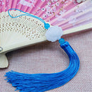 White jade lotus pink tassel decorative pendant living room decor by Decorbites