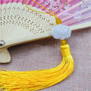 White jade lotus pink tassel decorative pendant living room decor by Decorbites