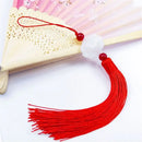 White jade lotus pink tassel decorative pendant living room decor by Decorbites