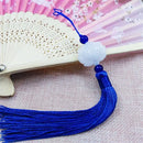 White jade lotus pink tassel decorative pendant living room decor by Decorbites