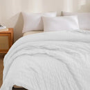 GobekUsa King Size Seersucker Quilt: Soft, Breathable, All-Season Comforter
