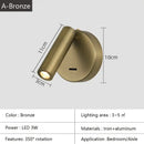 GobekUsa Bedroom Wall Lamp Surface Spotlight Indoor Reading Sconce Lights