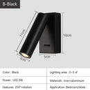 GobekUsa Bedroom Wall Lamp Surface Spotlight Indoor Reading Sconce Lights