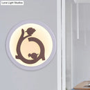 GobekUsa White LED Acrylic Wall Sconce with Bird Silhouette - Nordic Style