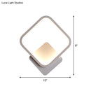 GobekUsa White LED Fillet Square Ring Acrylic Sconce Light - Wall Mounted Lamp in Warm/White Light, 10"/12" Wide