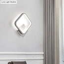 GobekUsa White LED Fillet Square Ring Acrylic Sconce Light - Wall Mounted Lamp in Warm/White Light, 10"/12" Wide