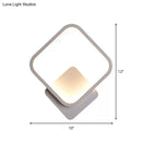 GobekUsa White LED Fillet Square Ring Acrylic Sconce Light - Wall Mounted Lamp in Warm/White Light, 10"/12" Wide