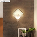 GobekUsa White LED Fillet Square Ring Acrylic Sconce Light - Wall Mounted Lamp in Warm/White Light, 10"/12" Wide
