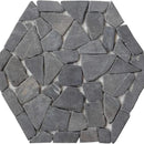White Light Gray Natural Pebble Mosaics 9 7/8x11 7/8