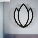 GobekUsa White Lotus Petal LED Wall Sconce with Crystal Shade - Modern Warm/White Lighting