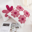 White love floral decorative sofa pillowcase living room cushion cover by Decorbites