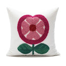 White love floral decorative sofa pillowcase living room cushion cover by Decorbites