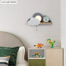 GobekUsa Nordic Macaron LED Cloud Glass Wall Lamps for Children Room