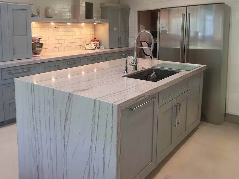 White Macaubas Veincut Quartzite