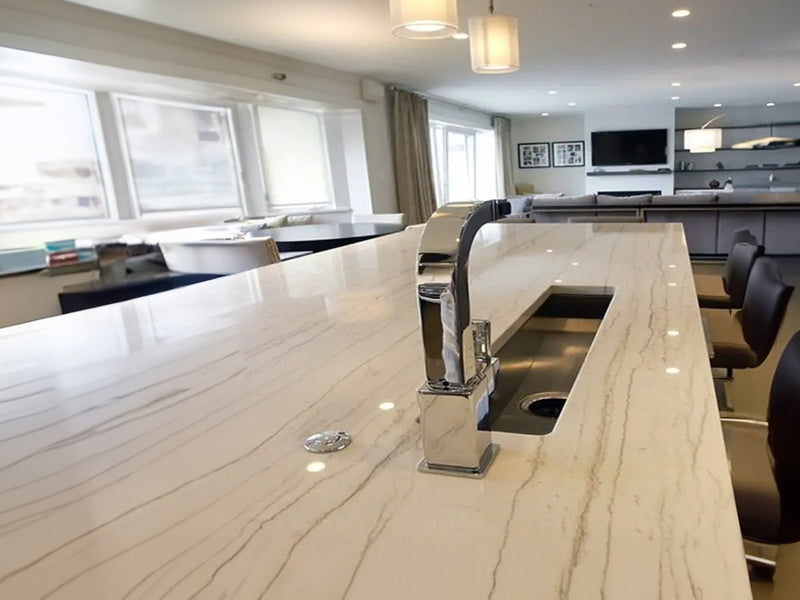 White Macaubas Veincut Quartzite