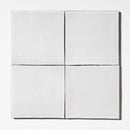 White Matte Glazed Terracotta Tiles 6x6