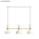 GobekUsa White Metal Island Pendant Light with Modern 3 Downlights