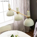 GobekUsa White Metal Island Pendant Light with Modern 3 Downlights