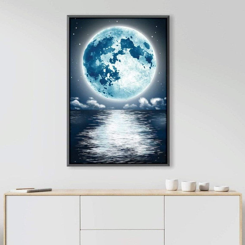 White Moon Canvas