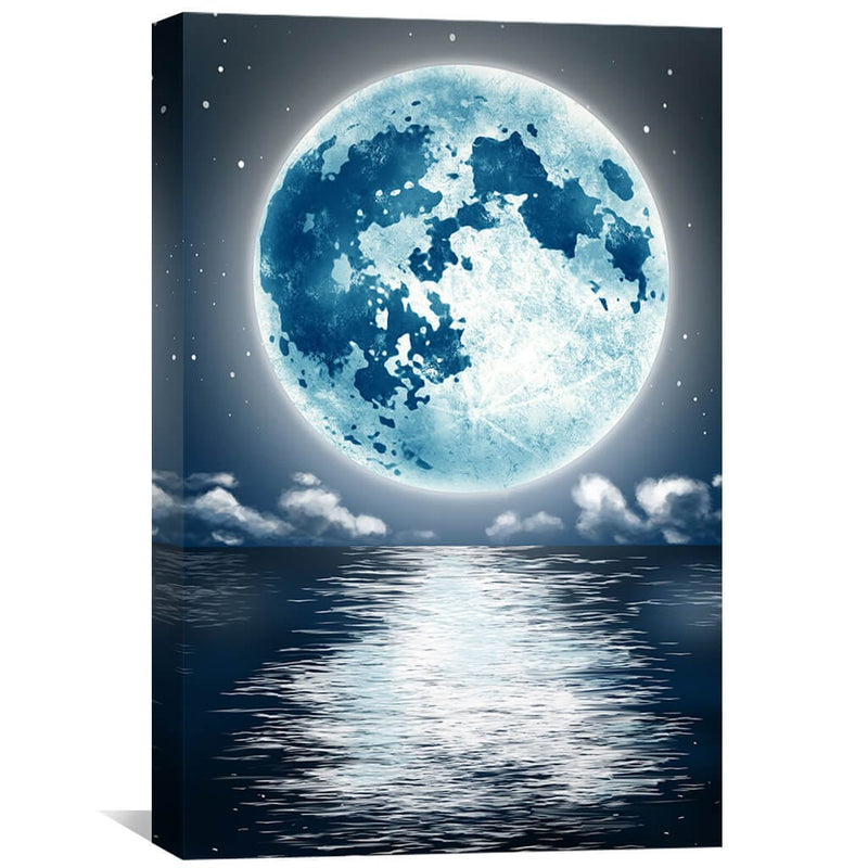 White Moon Canvas