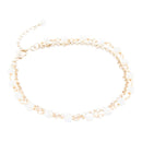White Mother of Pearl Golden Chain Bracelet