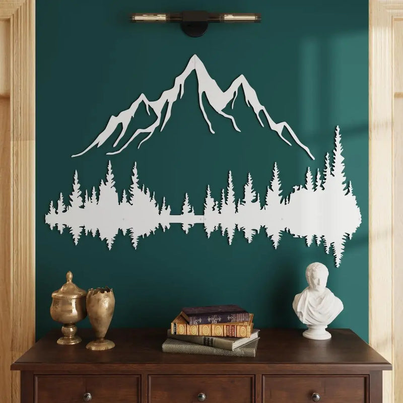 Mountain and Forest Metal Wall Art