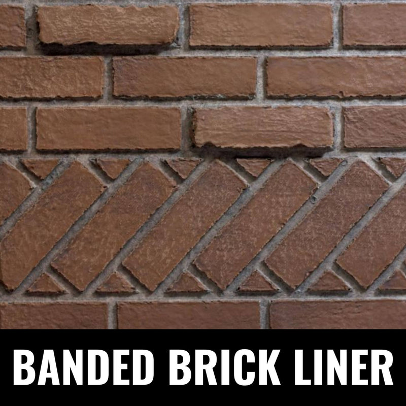 White Mountain Hearth VAIL 26" Vent-Free Propane/Natural Gas Fireplace With Outer Frame, Hood, Louvers & Log Set (SAK42581)